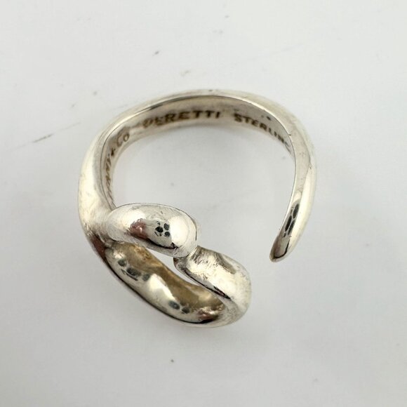 Tiffany & Co Open Heart Ring - Sterling Silver - Size 5.5 - Picture 8 of 14